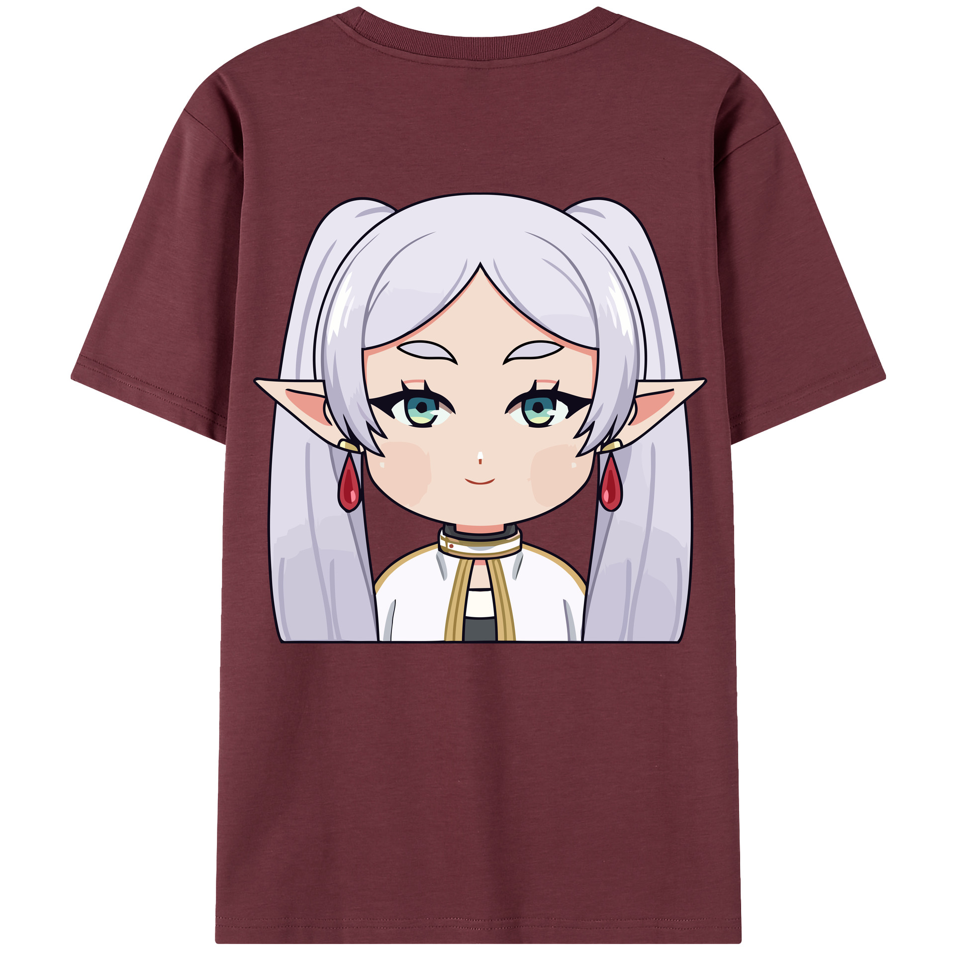 （画像用） 葬送のフリーレン Frieren 綿100％半袖Tシャツ（背面プリント）